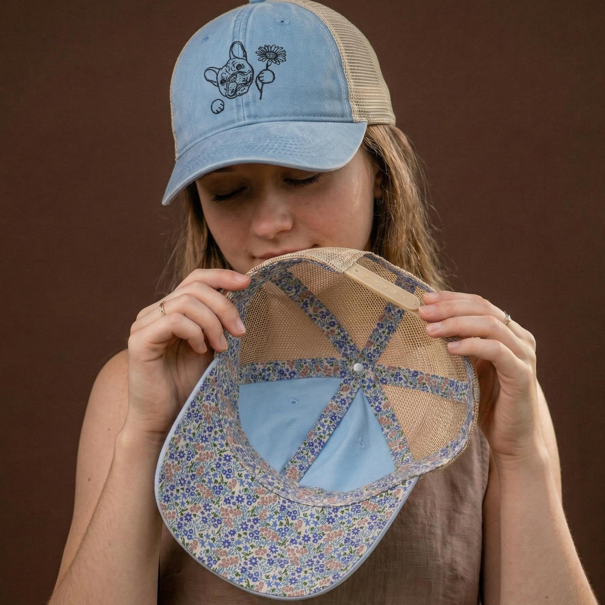Gorra de camionero ajustable de malla lavada, regalo para mamá, gorra para chicas