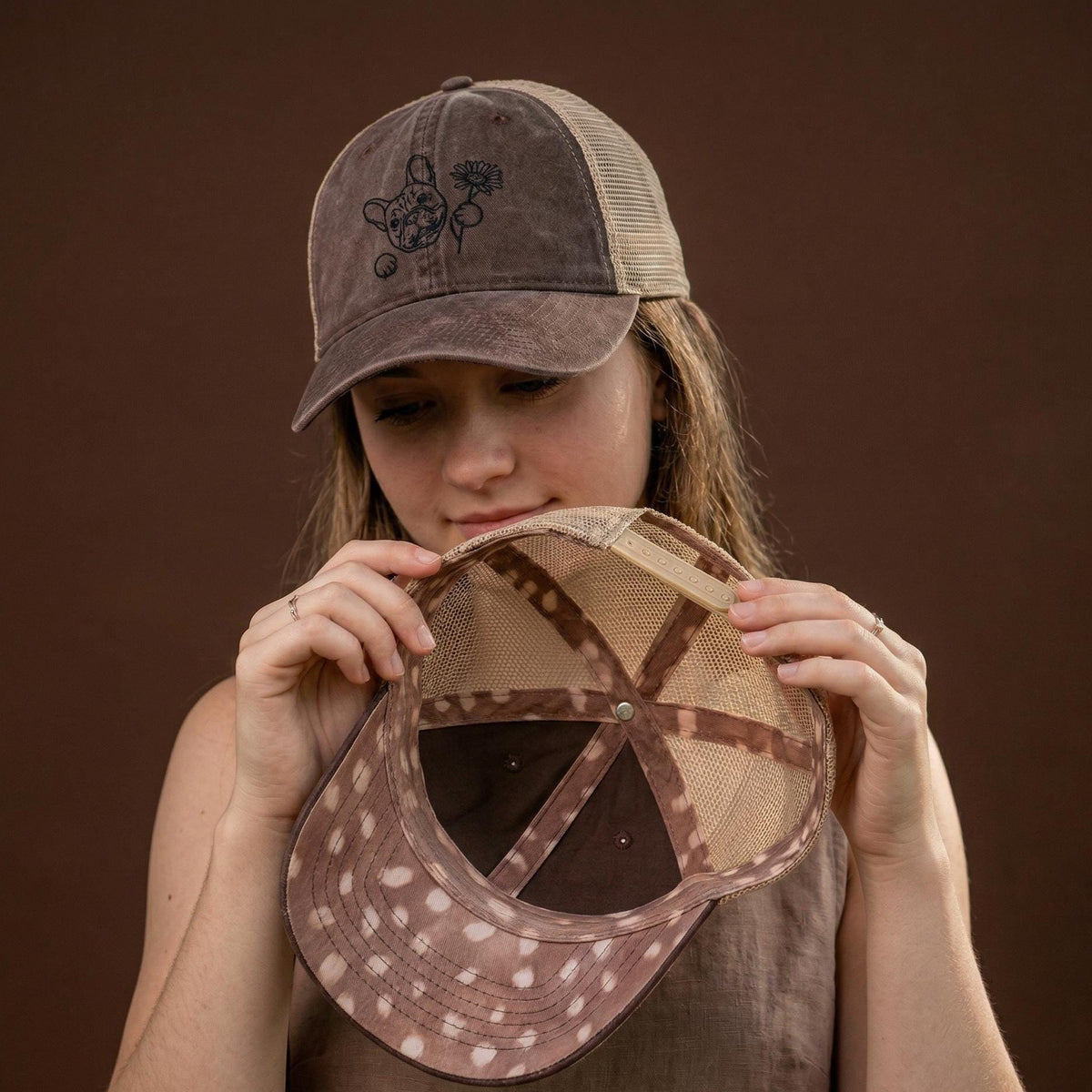 Gorra de camionero ajustable de malla lavada, regalo para mamá, gorra para chicas