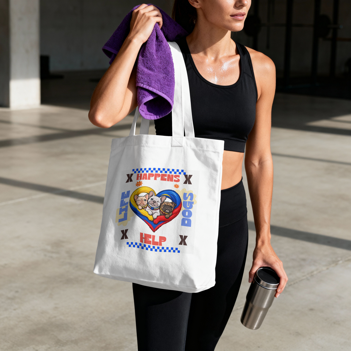 Life Happens... Dogs Help Tote Bag