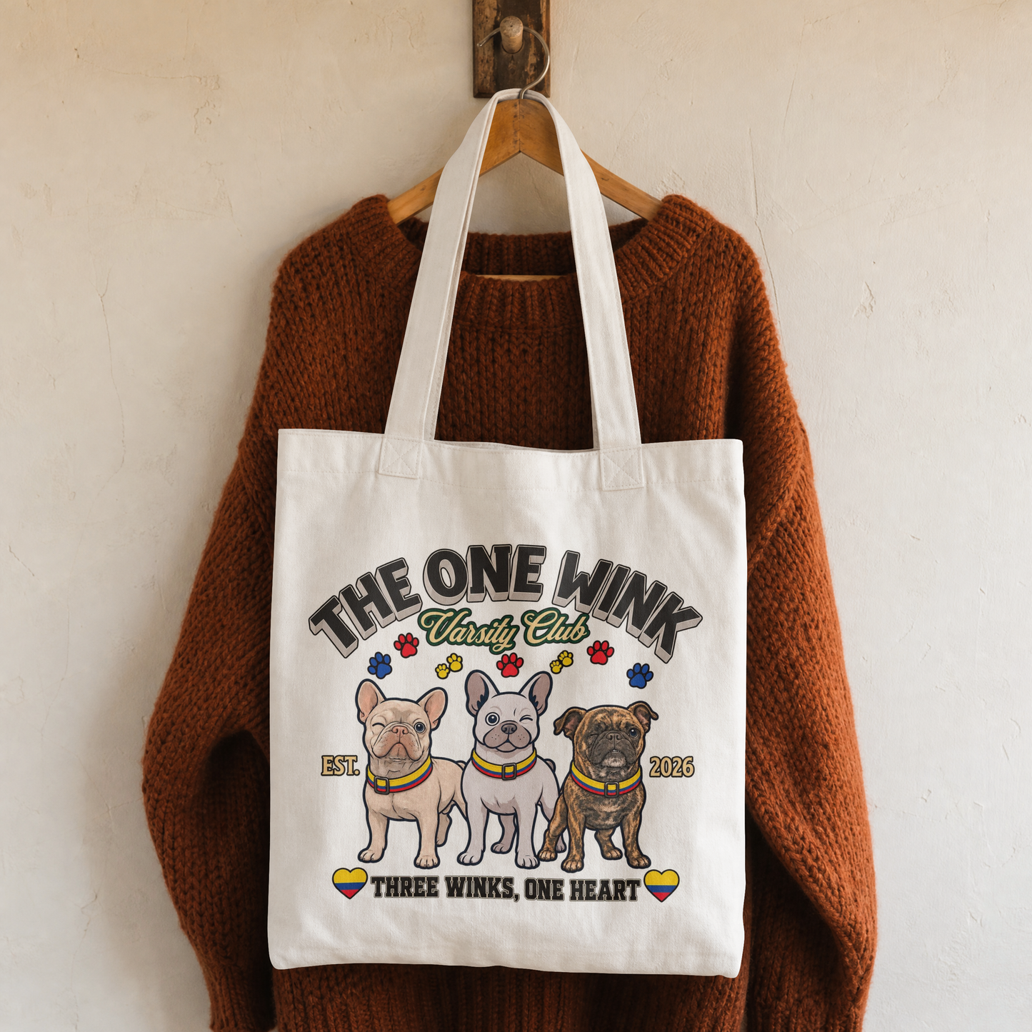 One Wink Varsity Club Tote Bag