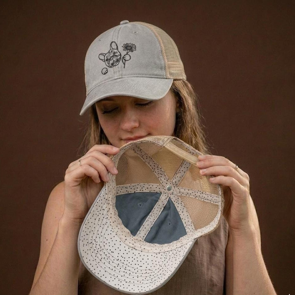Gorra de camionero ajustable de malla lavada, regalo para mamá, gorra para chicas