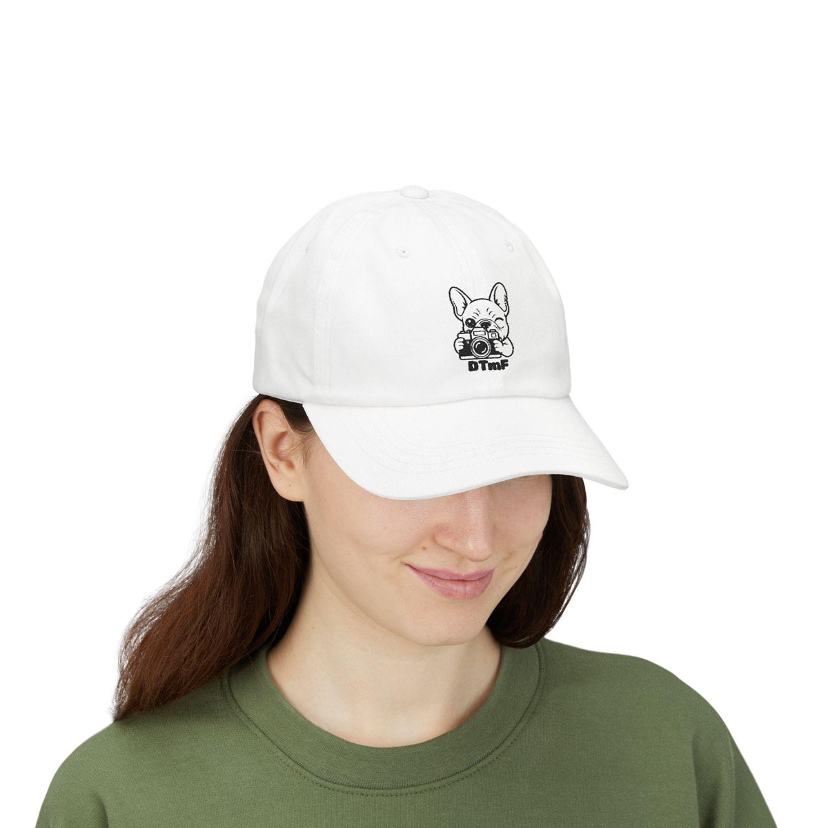 French Bulldog Photographer Dad Cap | Embroidered Camera Logo