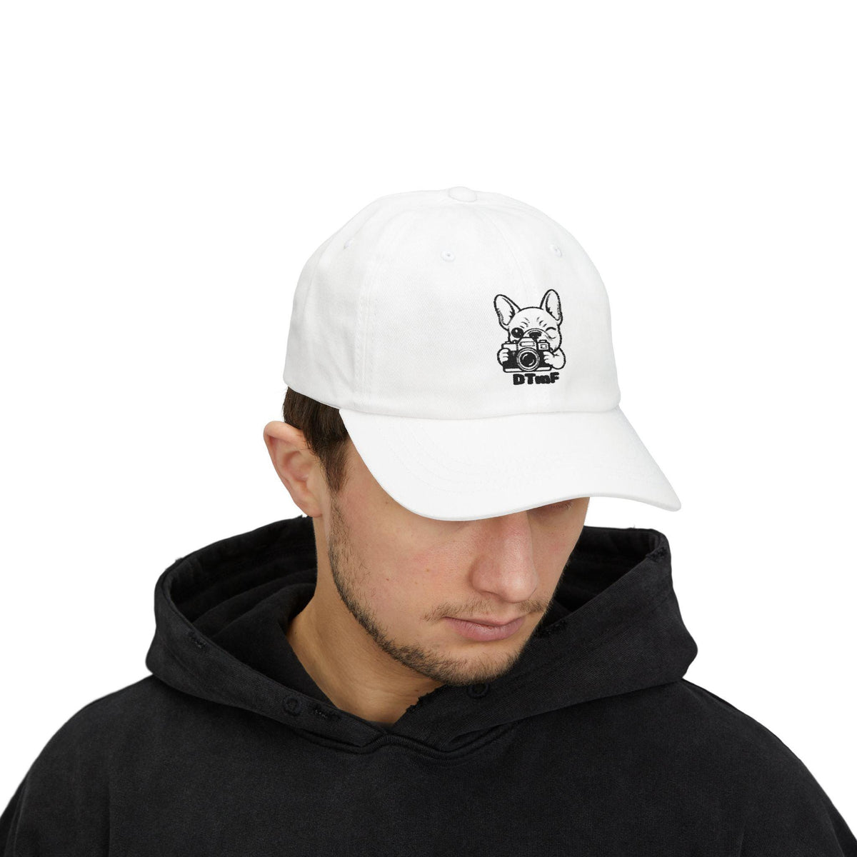 French Bulldog Photographer Dad Cap | Embroidered Camera Logo