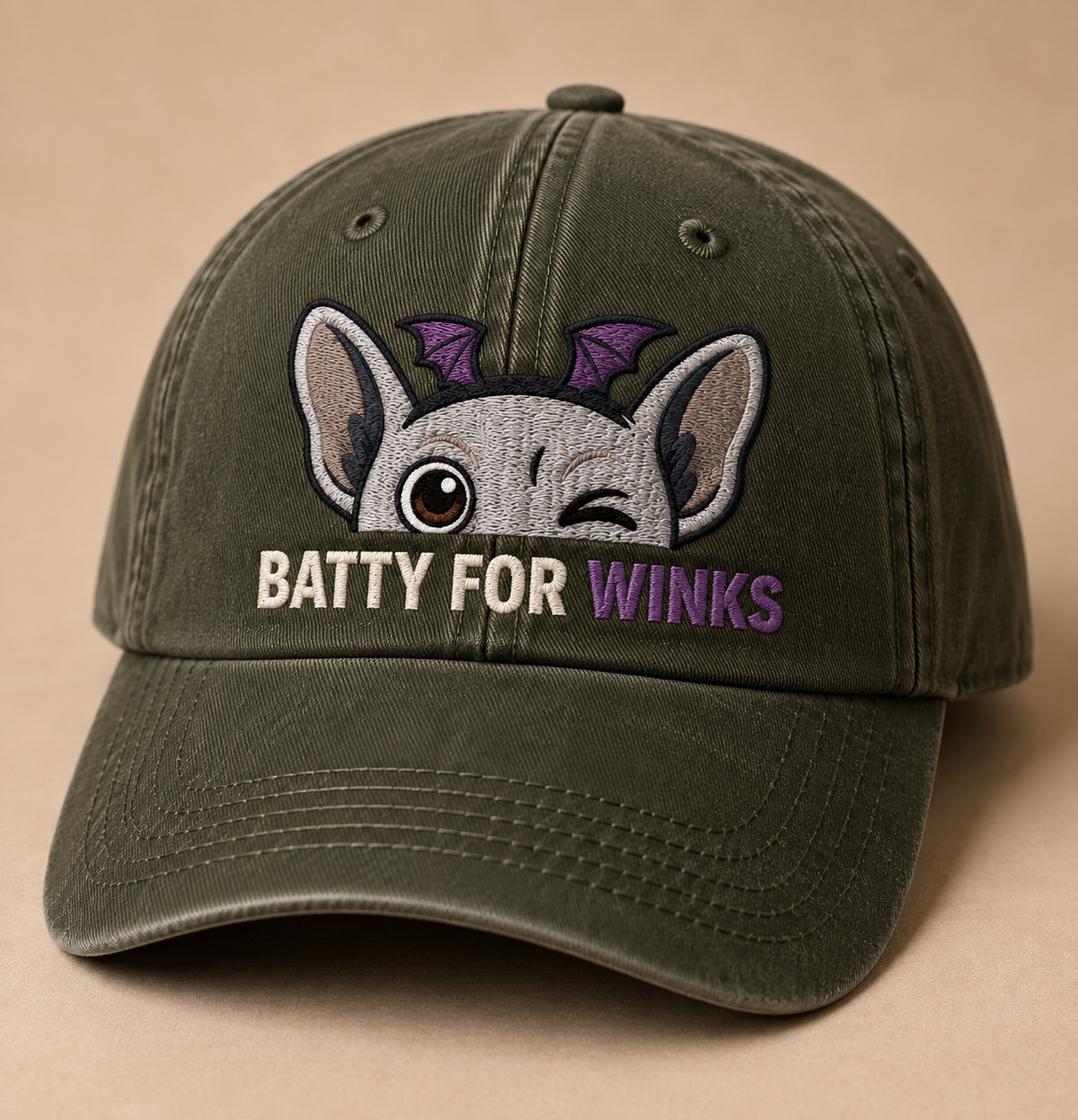 Winkingween Embroidered Halloween Caps 🎃🐾