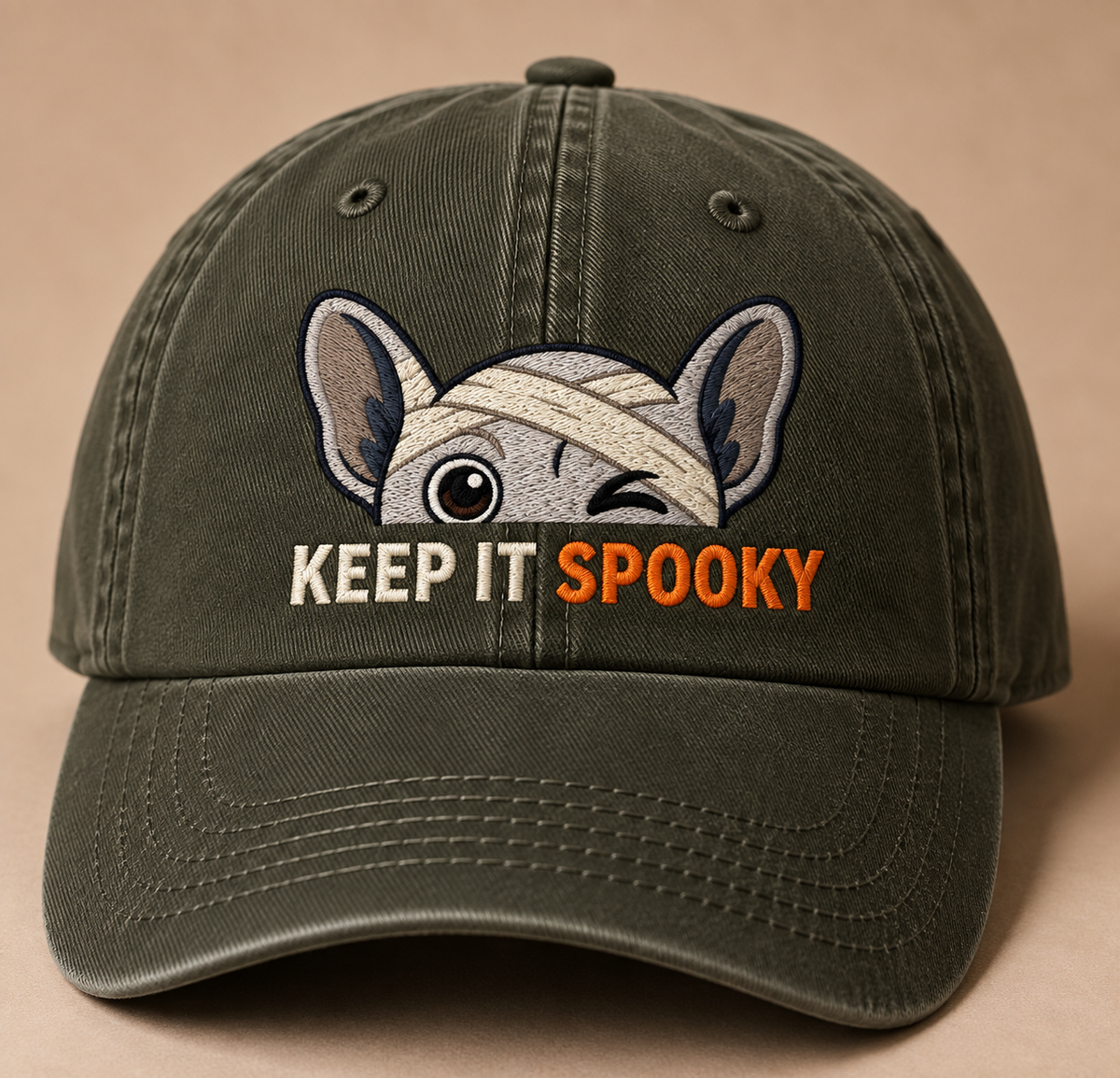 Winkingween Embroidered Halloween Caps 🎃🐾