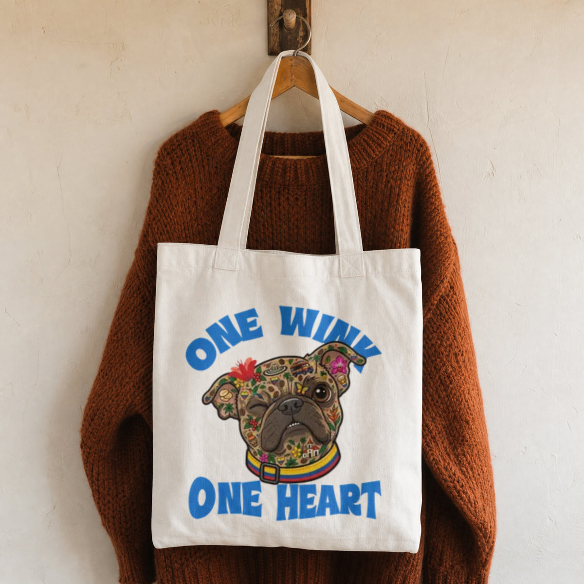Pug Wink For A Cause Tote Bag