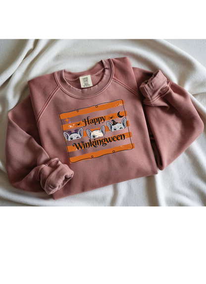 🎃 Peek-a-Boo, It’s Winkingween! – Halloween Sweatshirt