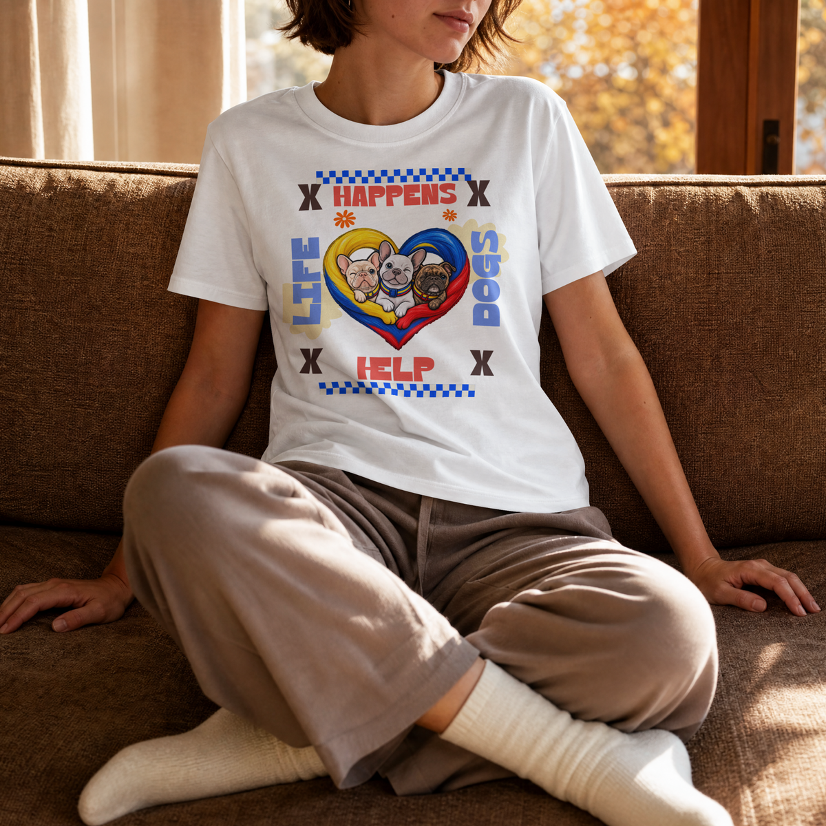 La vida pasa - Los perros ayudan por Colombia Camiseta