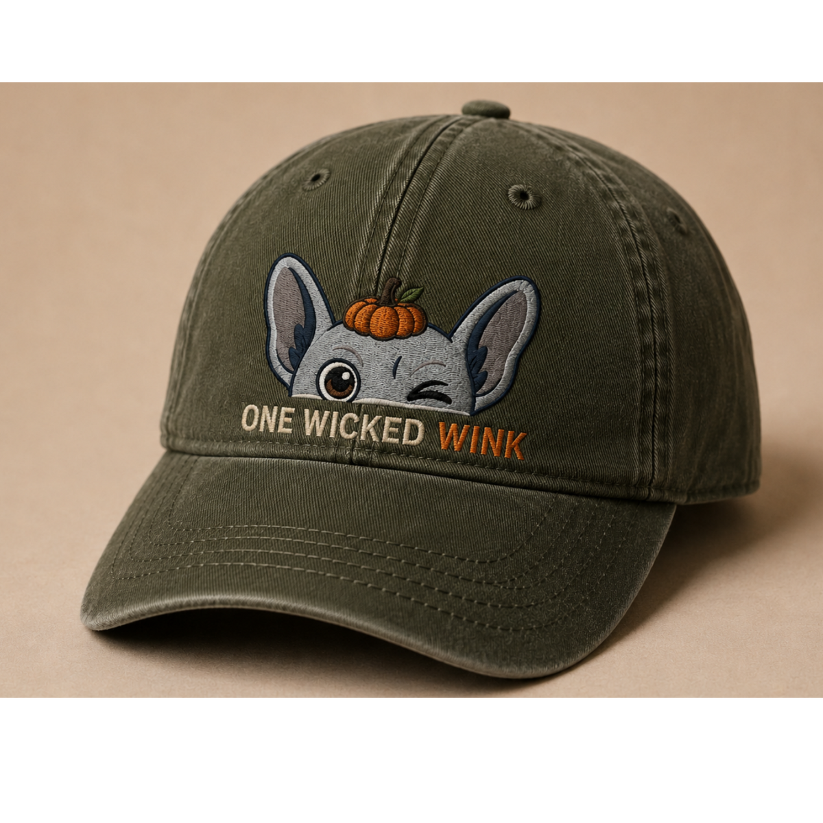 Winkingween Embroidered Halloween Caps 🎃🐾