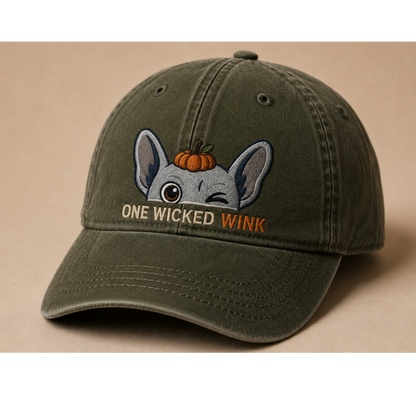 Winkingween Embroidered Halloween Caps 🎃🐾