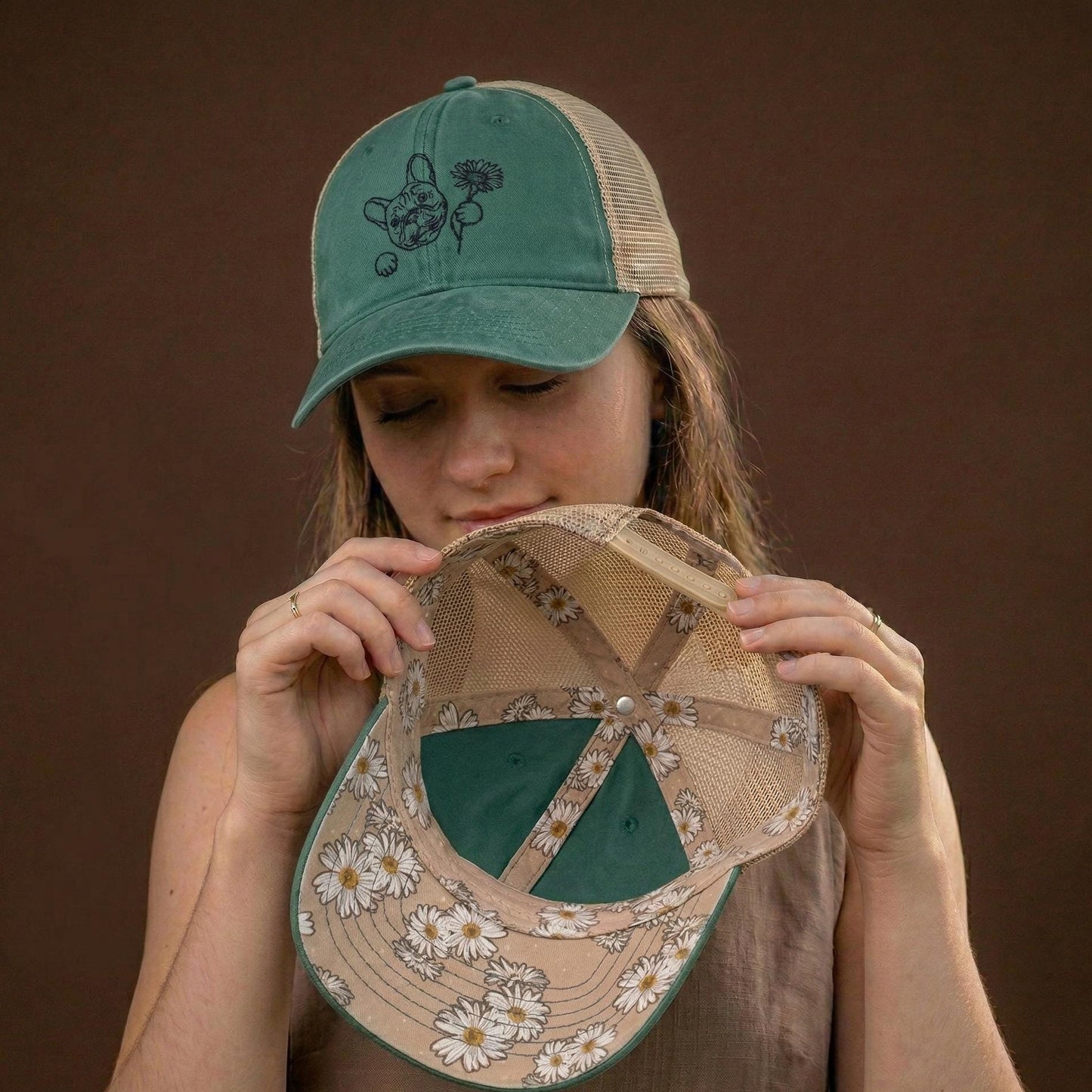 Gorra de camionero ajustable de malla lavada, regalo para mamá, gorra para chicas